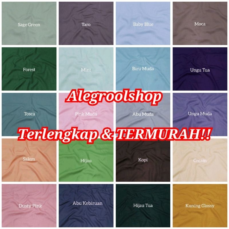 Bahan Kain Katun Ero Hero-PURING- JILBAB-MASKER