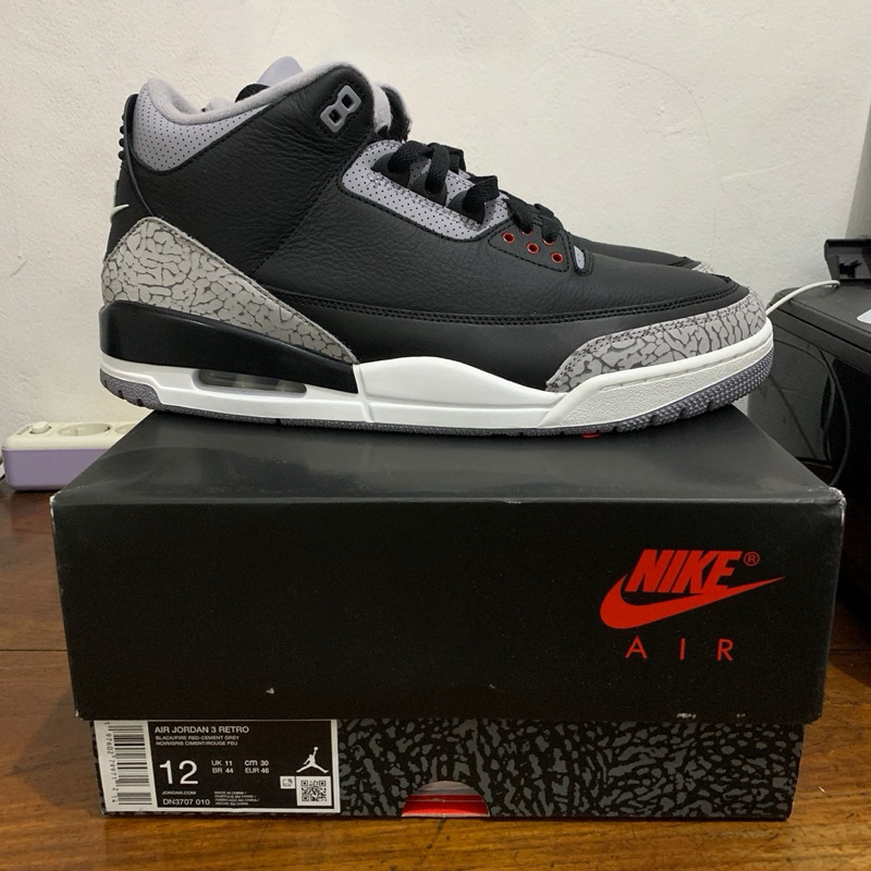 jordan 3 black cement original