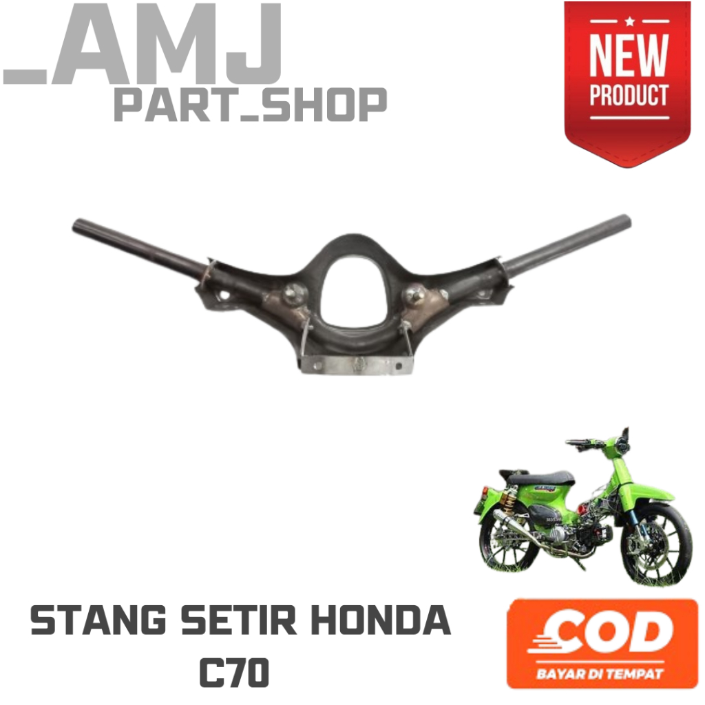 Stang Setang Motor Honda C70 Batok c70 set stir Atas Bawah Tebal Murah / Stang Stir Batok C70 set
