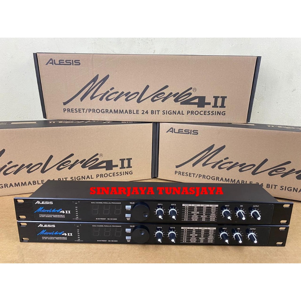 EFEK VOCAL ALESIS MICROVERB 4 II 24 BIT KUPING BESI MADE IN TAIWAN ALESIS MICROVERB4 II