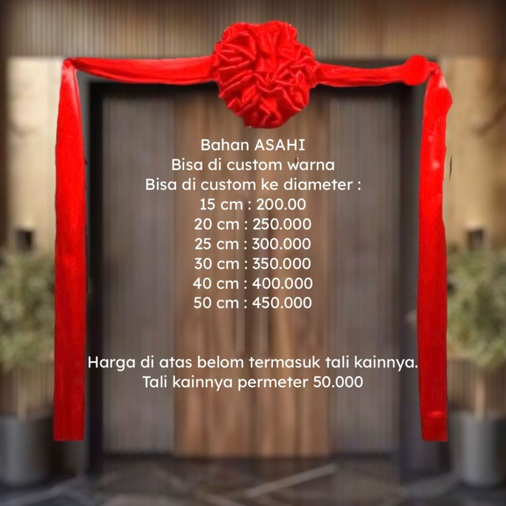 

Pita peresmian kain asahi premium gunting pita opening pita satin Tille merah set gunting pita grand opening set lengkap gunting peresmian siap pakai - Dquen Florist