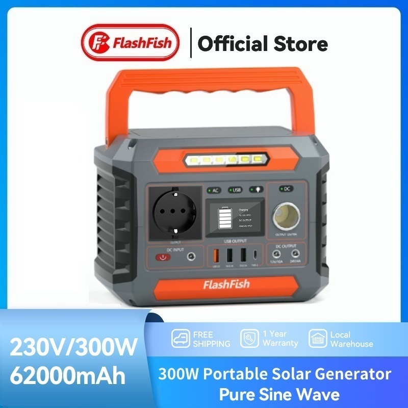 Flashfish Pembangkit Listrik Power Station Genset Mini Genset Portable USB DC Output AC