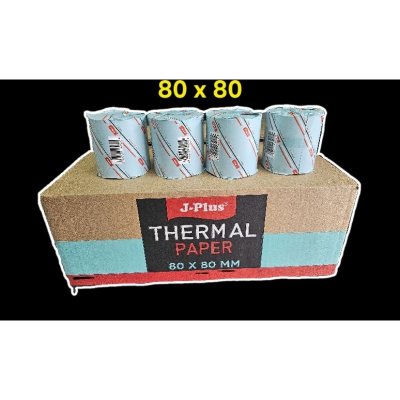 

KERTAS THERMAL ROLL 80x80mm JPLUS - KERTAS STRUK KASIR THERMAL PAPER ROLL JPLUS 80x80mm
