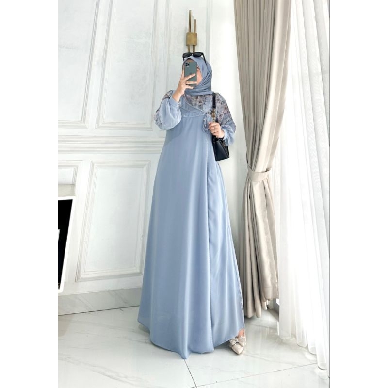QORY DRESS SILKY MIX SERUTY