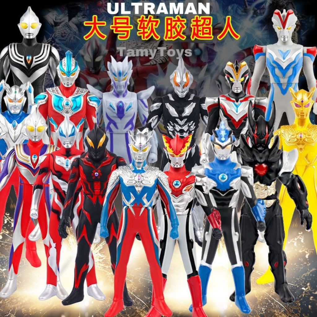 Mainan Ultraman Bahan Karet Action Figure