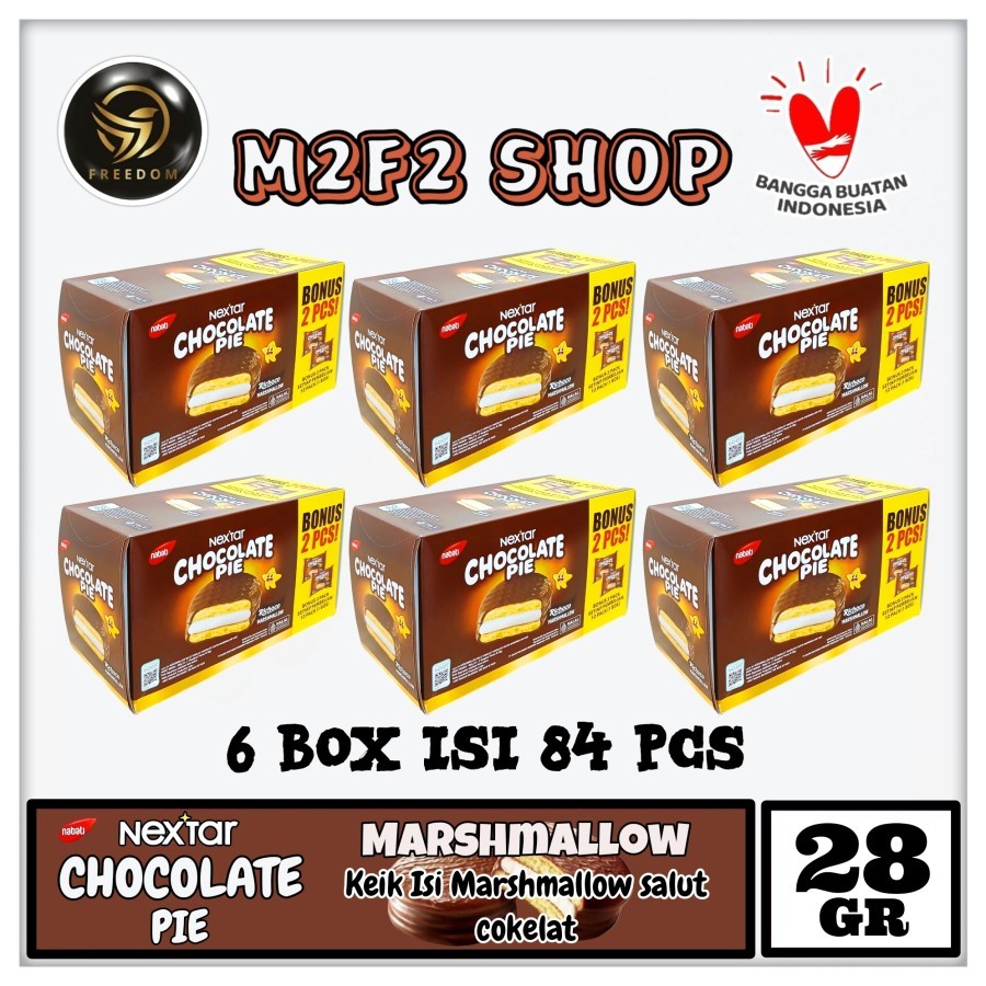 

Nabati Nextar Chocolate Pie Richoco Marshmallow Cake | Kue Kukis Lapis Cokelat - 28 gr (Kemasan 6 Box)