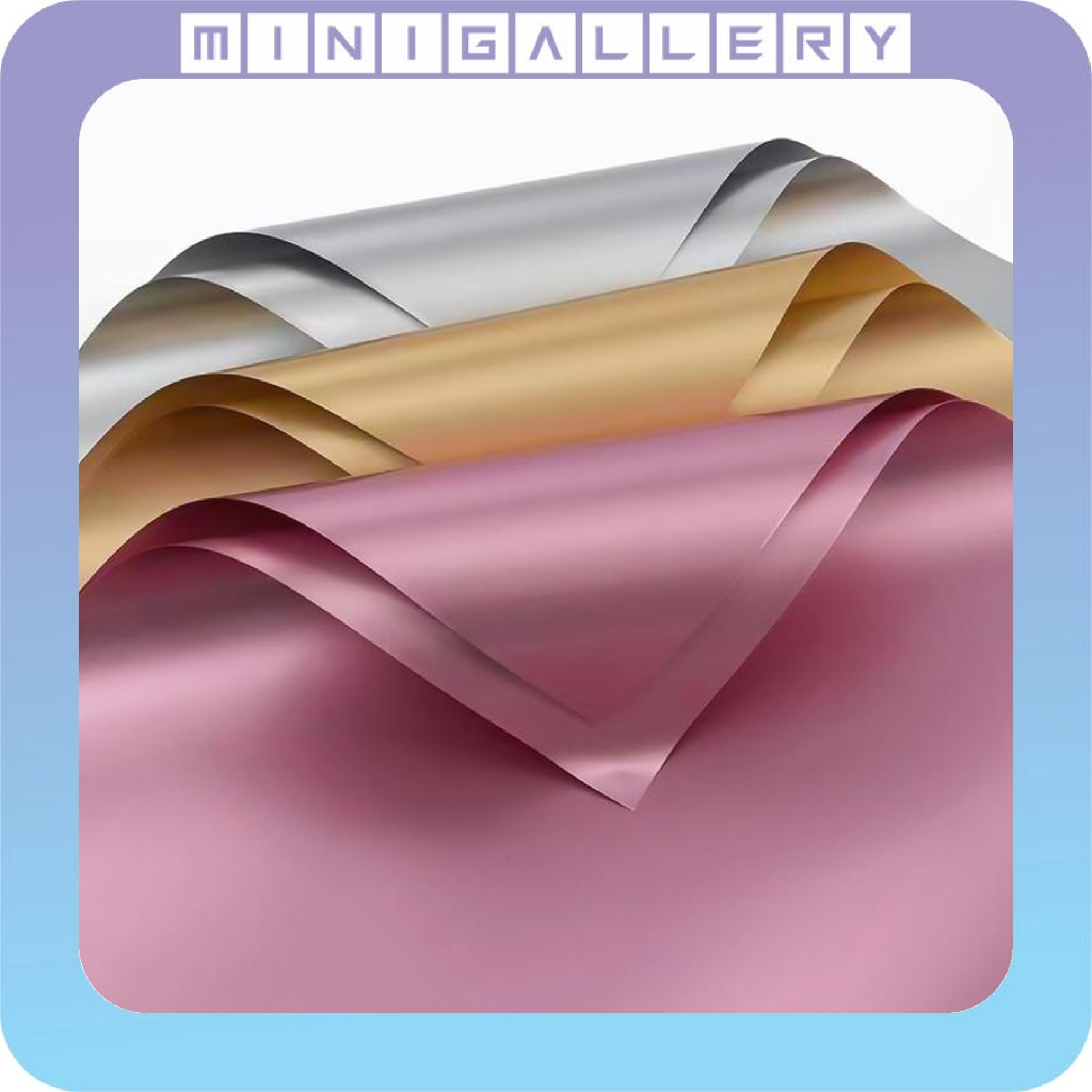 

Kertas Buket Bunga Kado Warna Metalik Metal Colored Film Flower Wrapping Paper KB6103