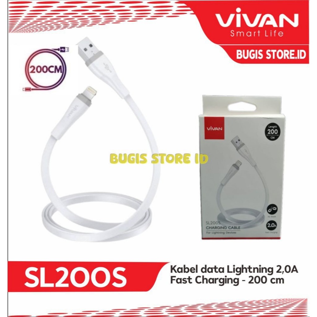 VIVAN KABEL DATA IPHONE 2 METER SL200S