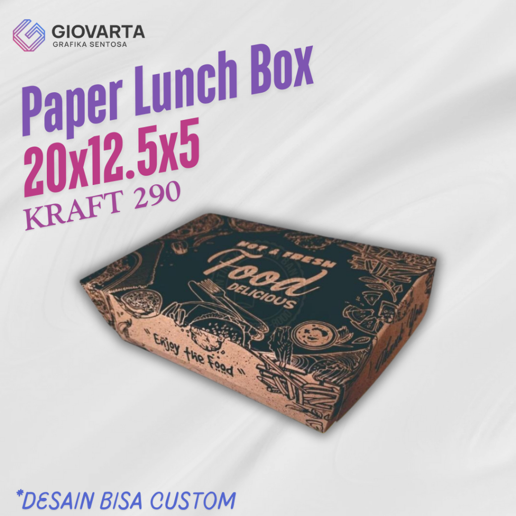 Paper Lunch Box L Bahan Ivory Food Grade / Lunch Box Ivory / Lunch Box Kertas / Lunch Box Paper / Pa