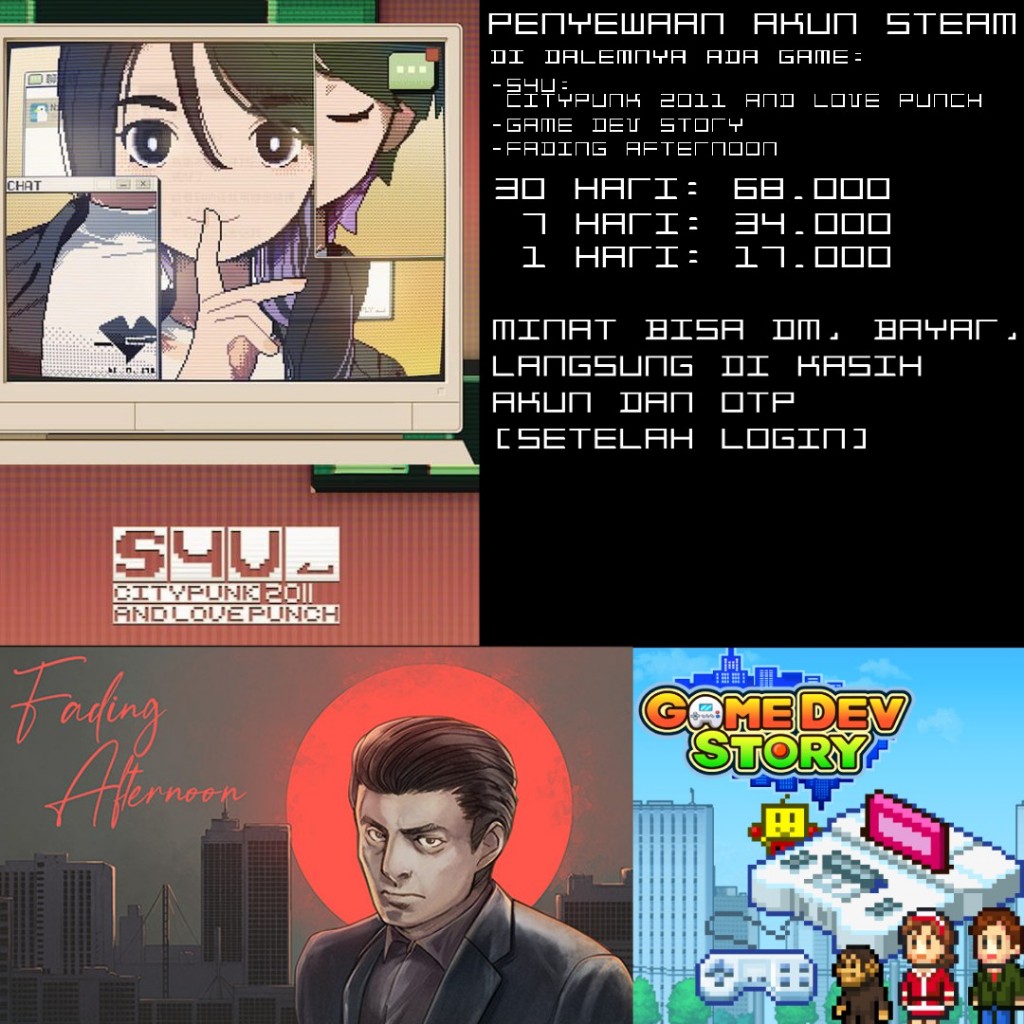 Penyewaan akun steam 1 minggu