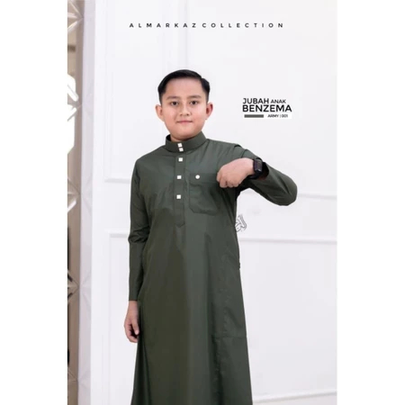 ORIGINAL Jubah Pria Muslim Premium Slimfit Anak "Benzema Series 2"