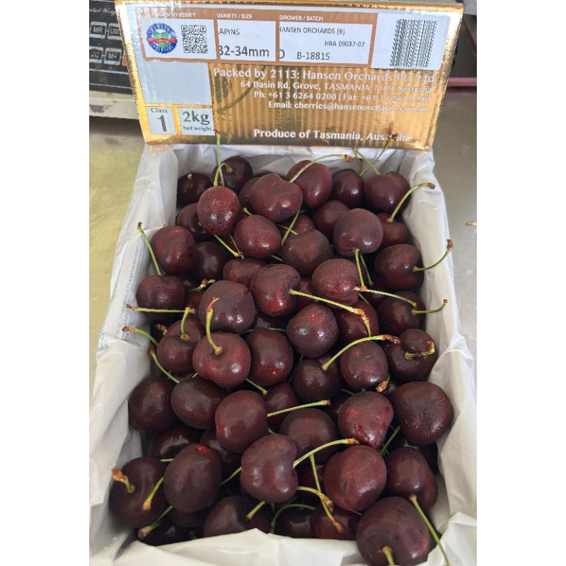 

Cherry Tasmanian size 30 - 32 / kg