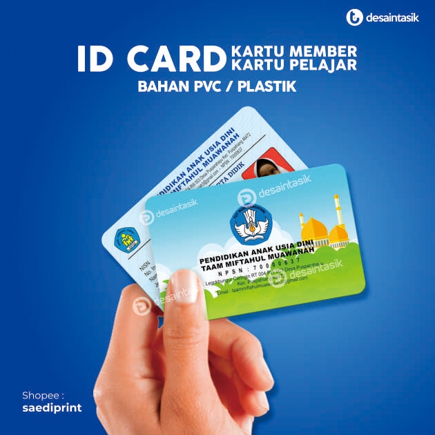 

ID CARD, Kartu Member, Pelajar, Anggota, Nama, PVC