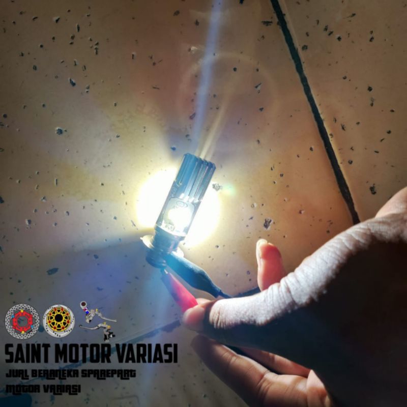 LAMPU LED ACDC H6 MERK AYOTO 2 SISI UNIVERSAL MOTOR BEBEK MATIC HONDA