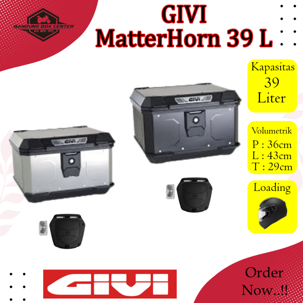 Box Givi Matterhorn 39 Liter Box Pannier Givi MTN 39 L Box Motor Almunium Givi Matterhorn Box Motor 