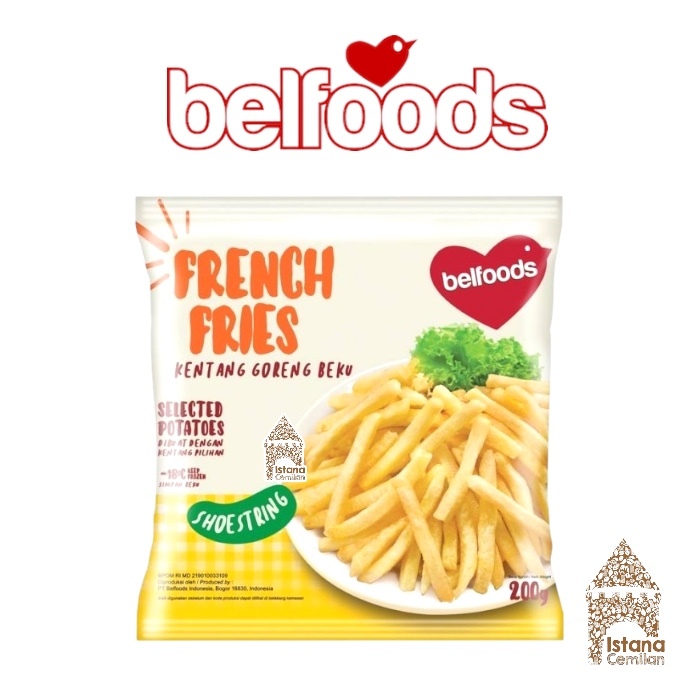 

Belfoods French Fries Shoestring / Kentang Goreng Frozen Food 200 Gram