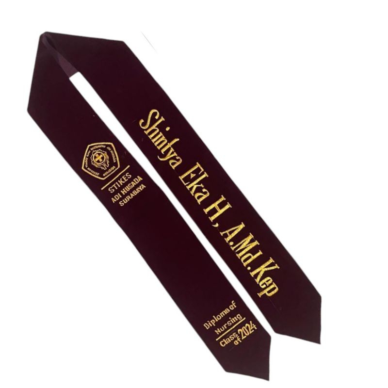 SLEMPANG WISUDA LEHER POLOS | SELEMPANG WISUDA | SELEMPANG LEHER 2 LAPIS BEBAS PILIH DESIGN