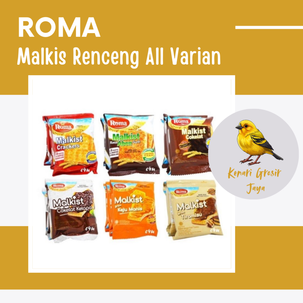 

Roma Malkist Crackers Renceng All Varian 27 Gram x 10 Pcs