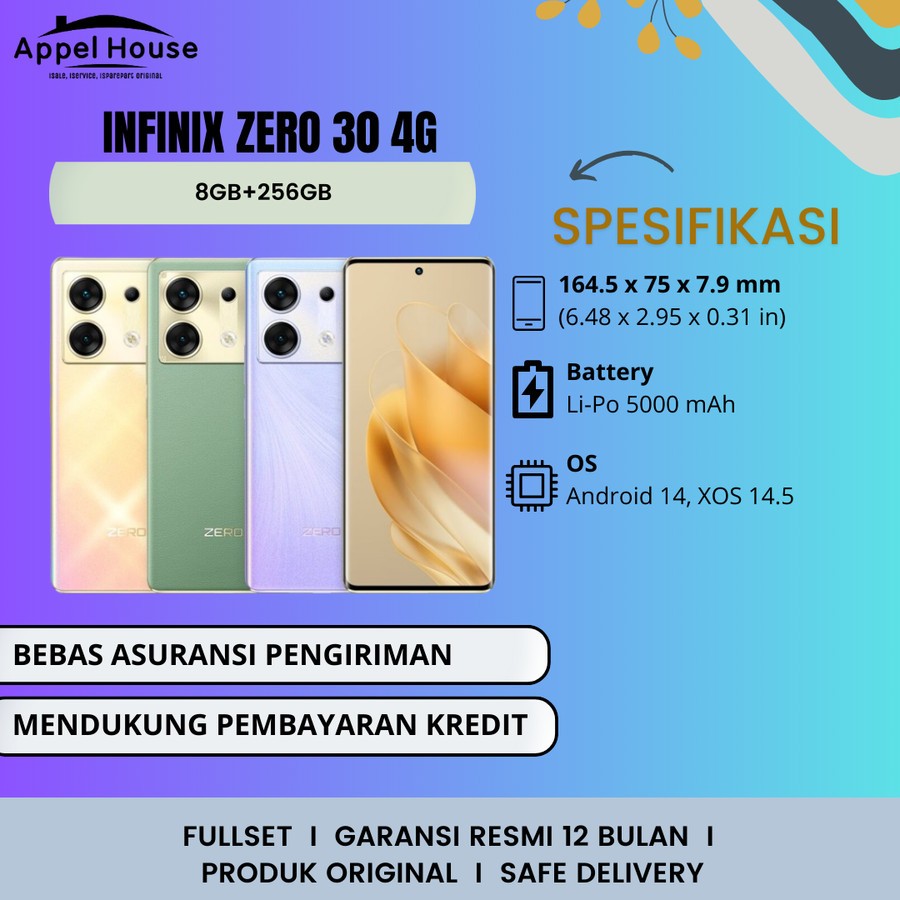 INFINIX ZERO 30 4G BRAND NEW (8GB/256GB)