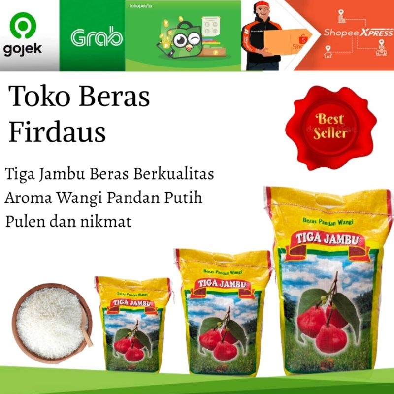 

Beras Tiga Jambu Aroma Wangi Pandan 5kg10kg20kg