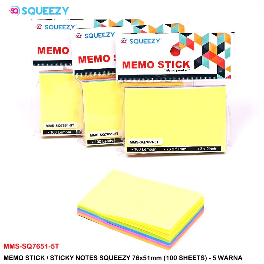 

SQUEEZY Memo / Sticky Notes MMS 7651 (5T)