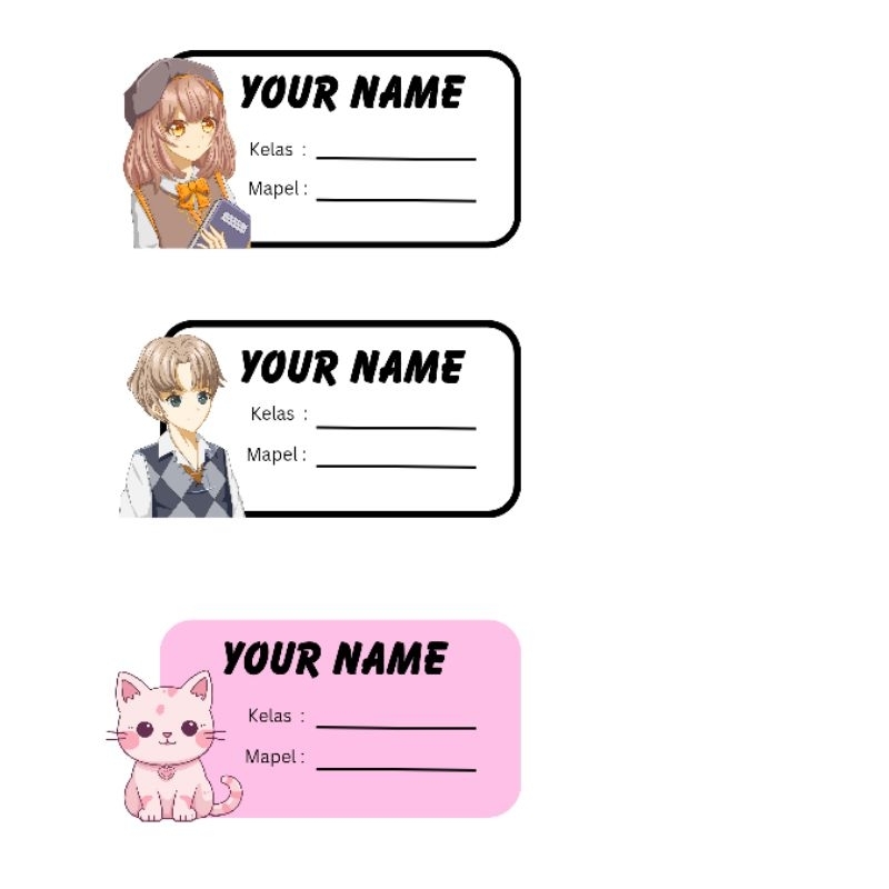 

STIKER MAPEL 10 PC SAJA-untuk buku mapel kalian nih❗❗