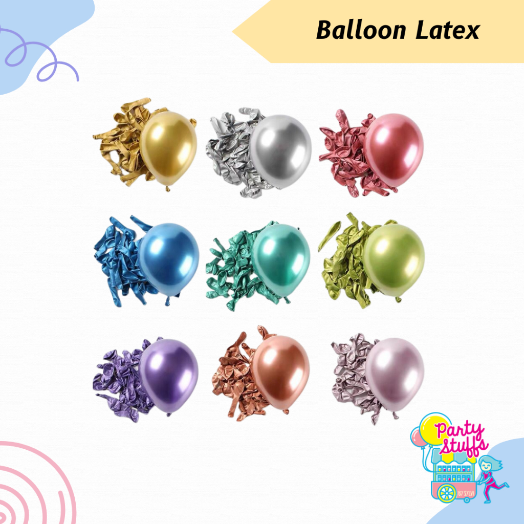 Balon 5 inch latex chrome / Balon 5 inch kilap chrome