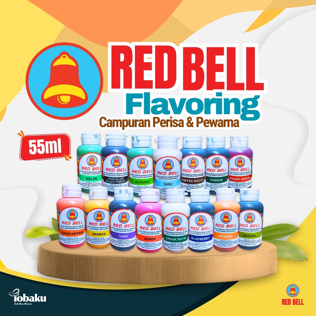 

RED BELL Food Flavoring Essense - Campuran Perisa & Pewarna Kemasan 55ml _