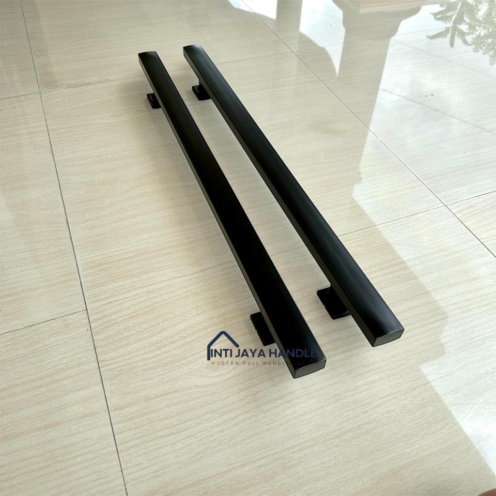 Handle pintu rumah stainless steel anti karat 100cm 120cm 150cm full hitam - gagang pintu jumbo mewa