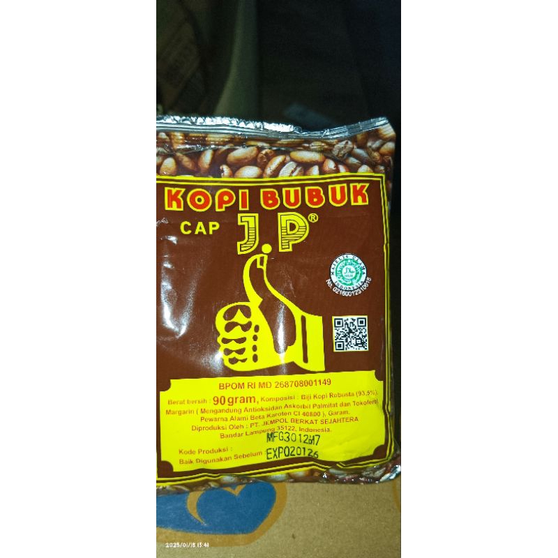 

Kopi Bubuk JP Lampung 90gr