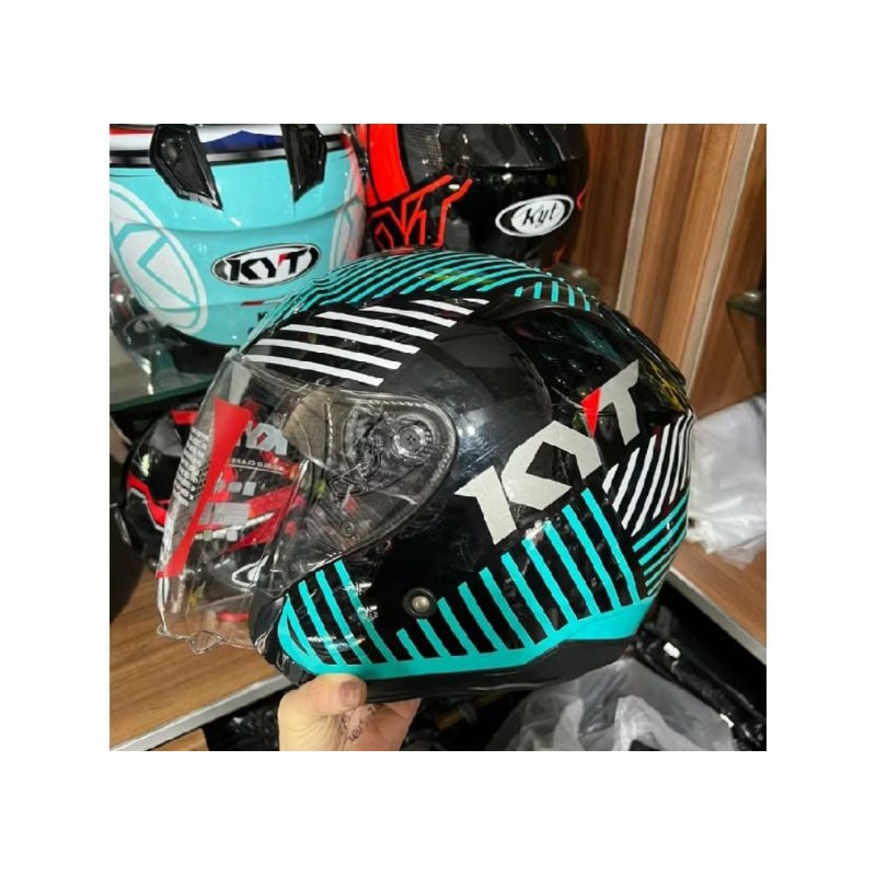 HELM KYT KYOTO R #4 BLAK/GREN ALL VARIANT ORIGINAL