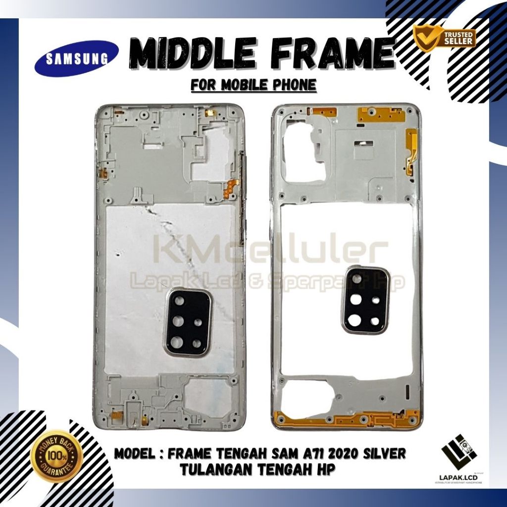 Middle Frame / Tulang Tengah SAMSUNG A71 2020 Silver