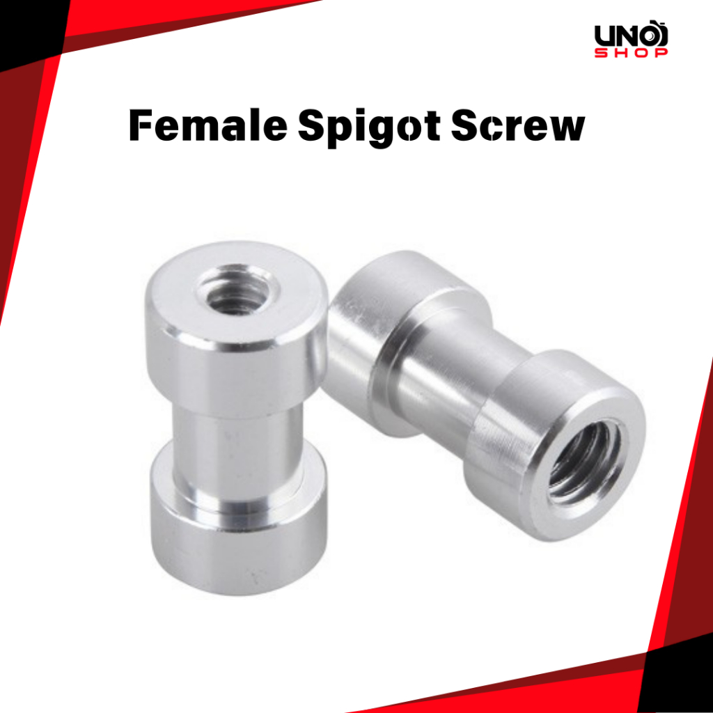 Female Studio Spigot Screw Adapter 1/4" & 3/8" Thread