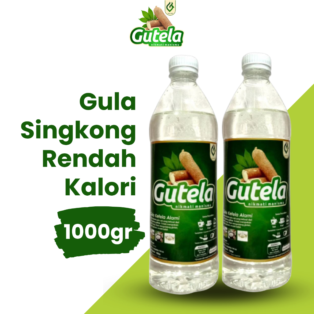 

Paket Hemat isi 2 - Gula Singkong Cair Gutela - Gula Fructose 2 KG - Syrup Fruktosa - Gula Cair - Aman Diabetes