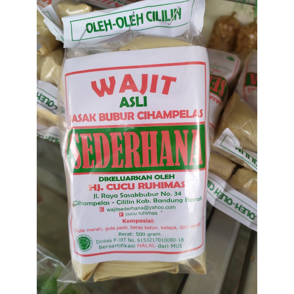 

Wajit Asli cililin khas bandung Barat Cap Sederhana