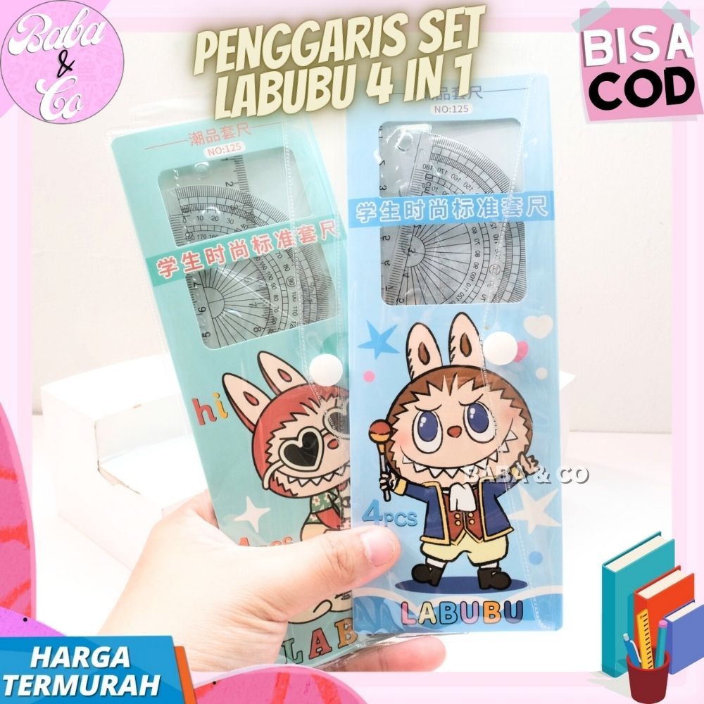 

PENGGARIS LABUBU SET 4 IN 1 PENGGARIS BUSUR PENGGARIS SEGITIGA LABUBU LUCU UNIK PENGGARIS 4 IN 1 LABUBU SET