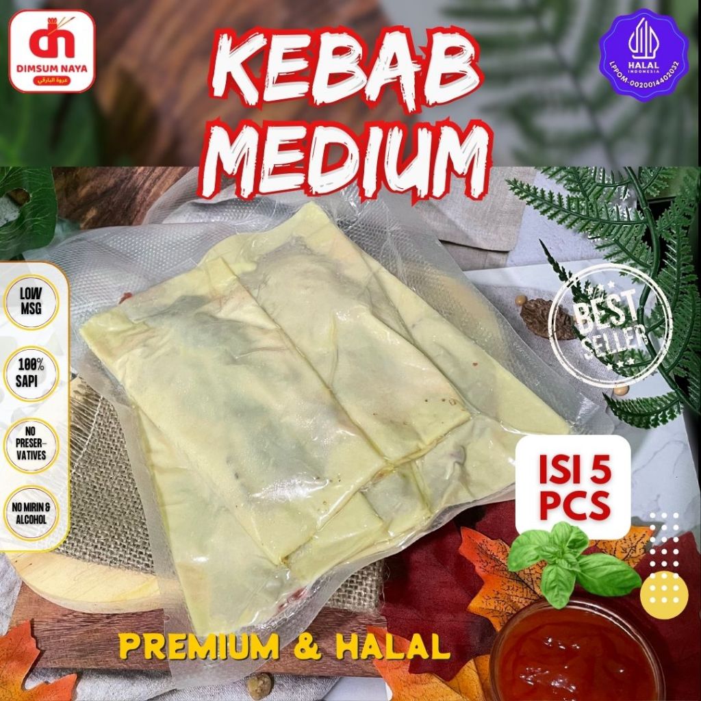 

Kebab Frozen MEDIUM isi 5 pcs Enak Murah & Halal