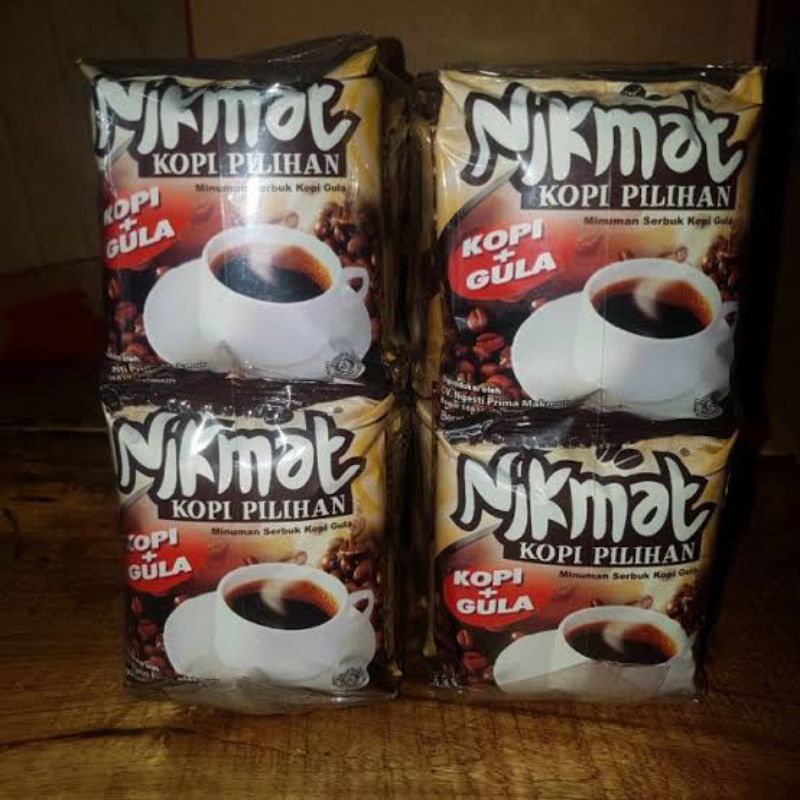 

kopi nikmat ,kopi plus gula 1renceng 10 pcs