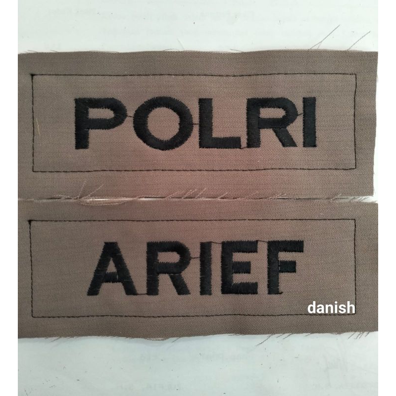 1 SET BET BORDIR NAMA DADA PDL POLRI,NAMA DADA PDL POLISI