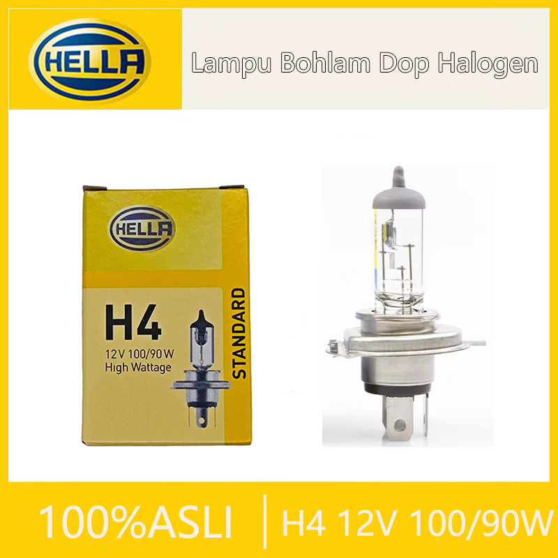 HELLA BOHLAM LAMPU HALOGEN H4 12V100W ORIGINAL