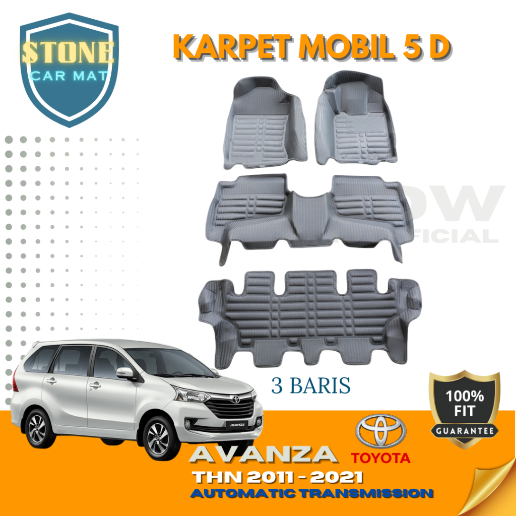 Karpet Mobil 5D Toyota Avanza th 2011-2021 / 5D Car Mat karpet mangkok eva foam motif big carbon Ava