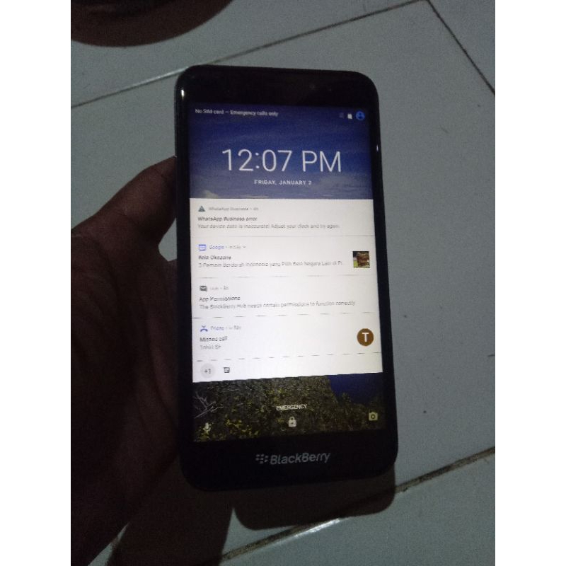 BLACKBERRY AURORA MESIN HIDUP MINUS LCD
