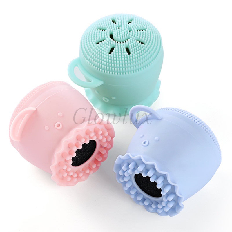 Pembersih Wajah Silicone Mini Cute Octopus - Silicone Face Brush