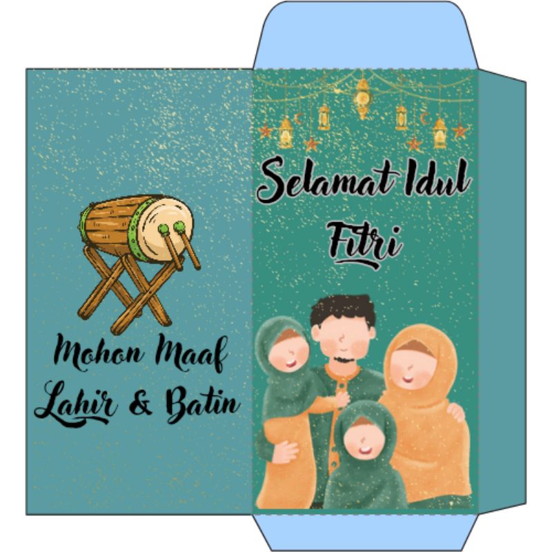 Amplop Lebaran - Amplop Custom - Free Design (24pcs)
