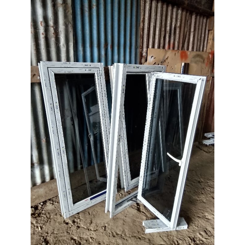 kusen jendela aluminium UK 40x150 bisa costum ukuran,model, warna sudah free paking kayu