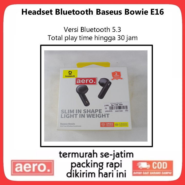 Headset Bluetooth Baseus Bowie E16
