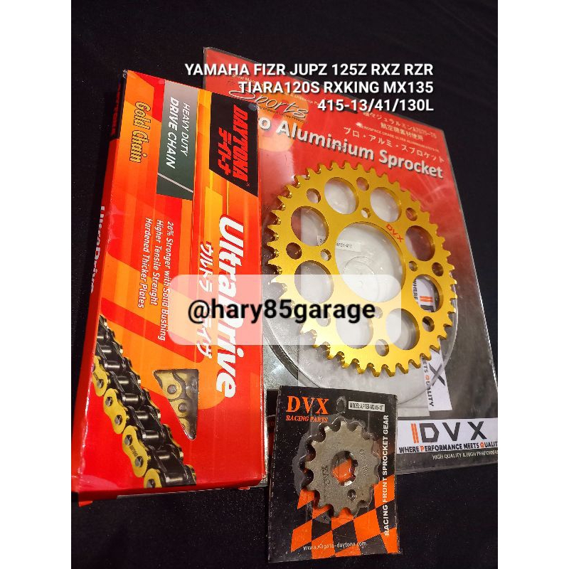 GEAR GIR DVX RACING DURALUMIN YAMAHA FIZR JUPZ 125Z RXKING 415 ORIGINAL