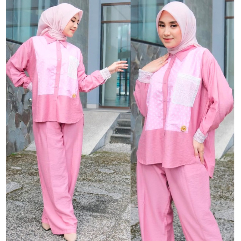 SetCel❤️Setelan Celana Daveera By Numiaa (Baru)