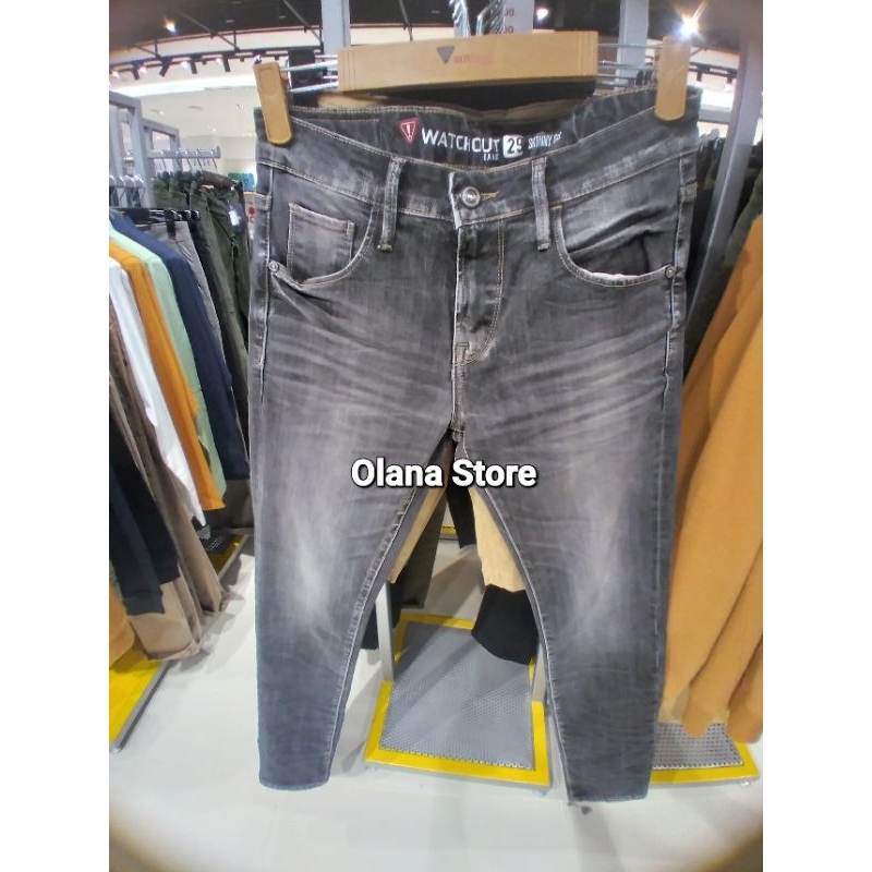 WATCHOUT Celana Jeans Abu-Abu