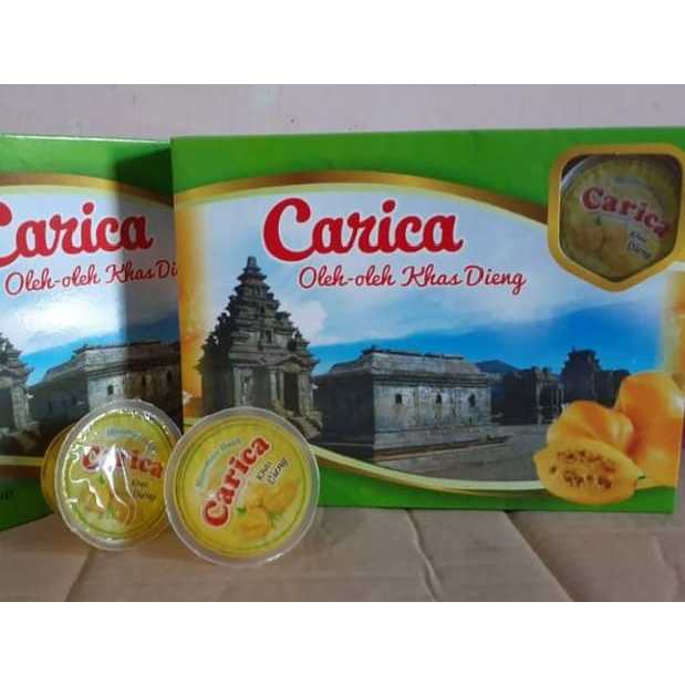 

manisan carica dieng isi 6 cup 250ml kemasan kardus - 100% gula murni - carica khas dieng wonosobo